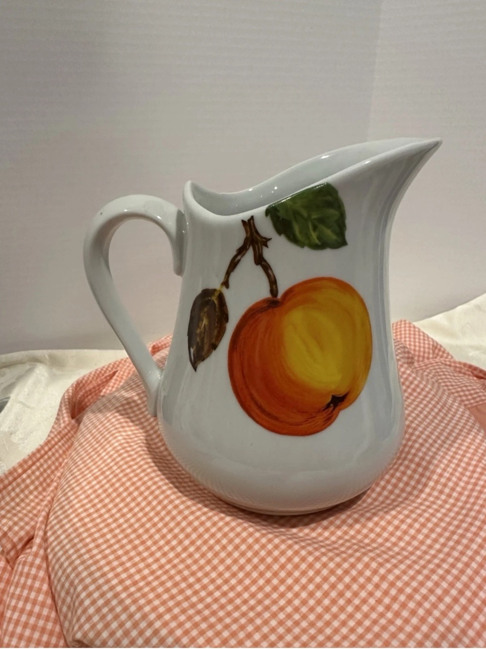 Pitcher vintage Ceramic for juice Hand  Painted Cordon  Bleu International
